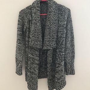 Salt and Pepper Cowl Neck Cardigan